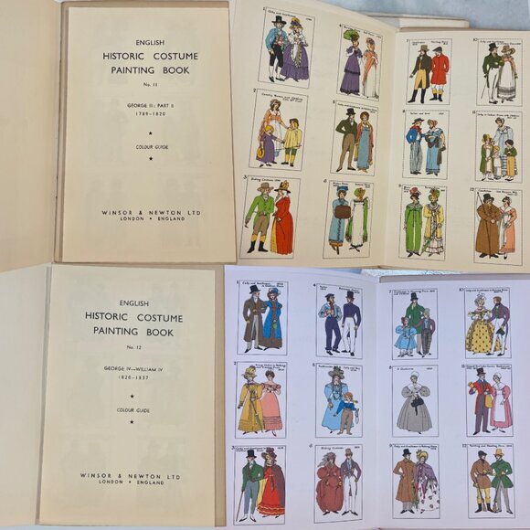 Winsor & Newton Ltd, Historic Costume Painting Book RARE COMPLETE SET 16 VOLUMES - Picture 13 of 16